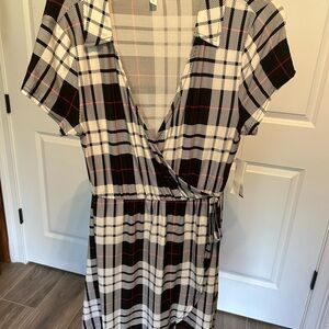 Plaid Wrap Dress